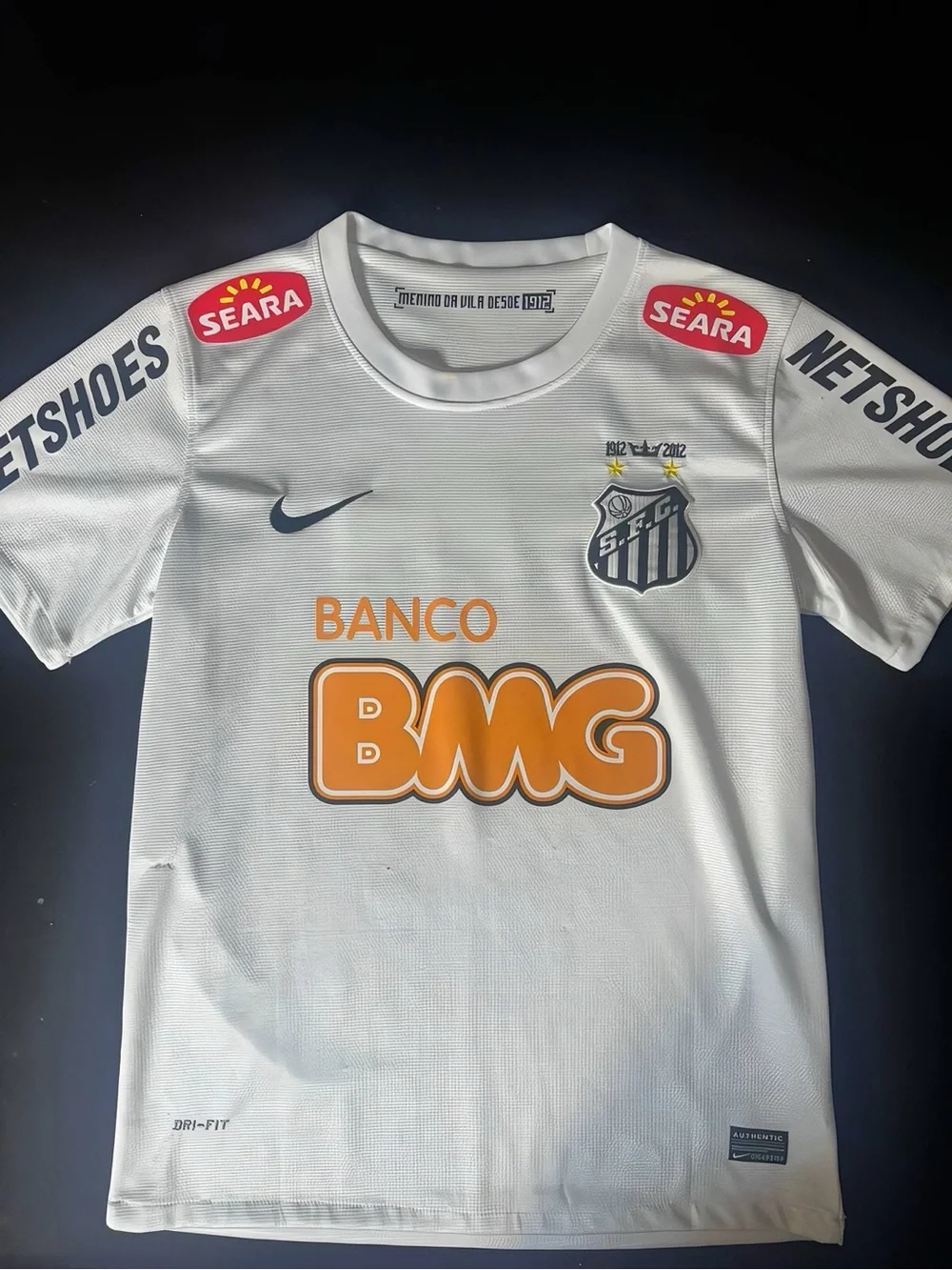 Neymar Jr #11 Retro Authentic Santos Jersey